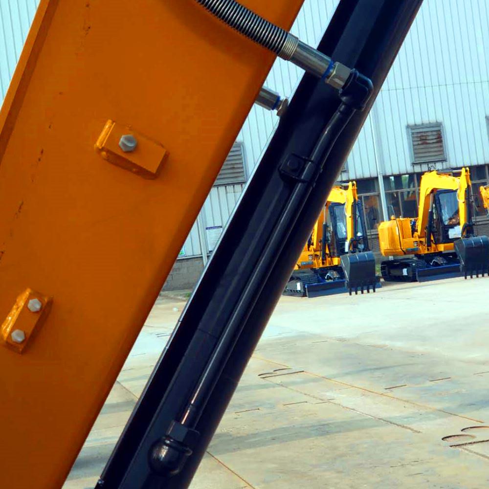 Weld hydraulic tube fittings in Caterpiller excavator