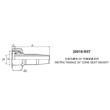 METRICA FEMMINA 24 Raccordo tubo cono-20518-R5T